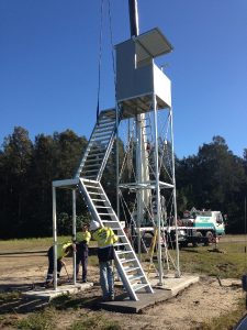Site Erection of Gal Viewing Tower
